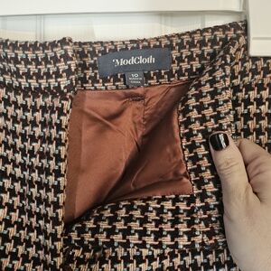 ModCloth Tweed Pants Size 10 Wide Leg Dark Academia Fall Professional